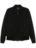 Kiton Virgin Wool Padded Bomber Jacket — Black