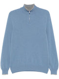 Fedeli Cashmere Cardigan — Blue