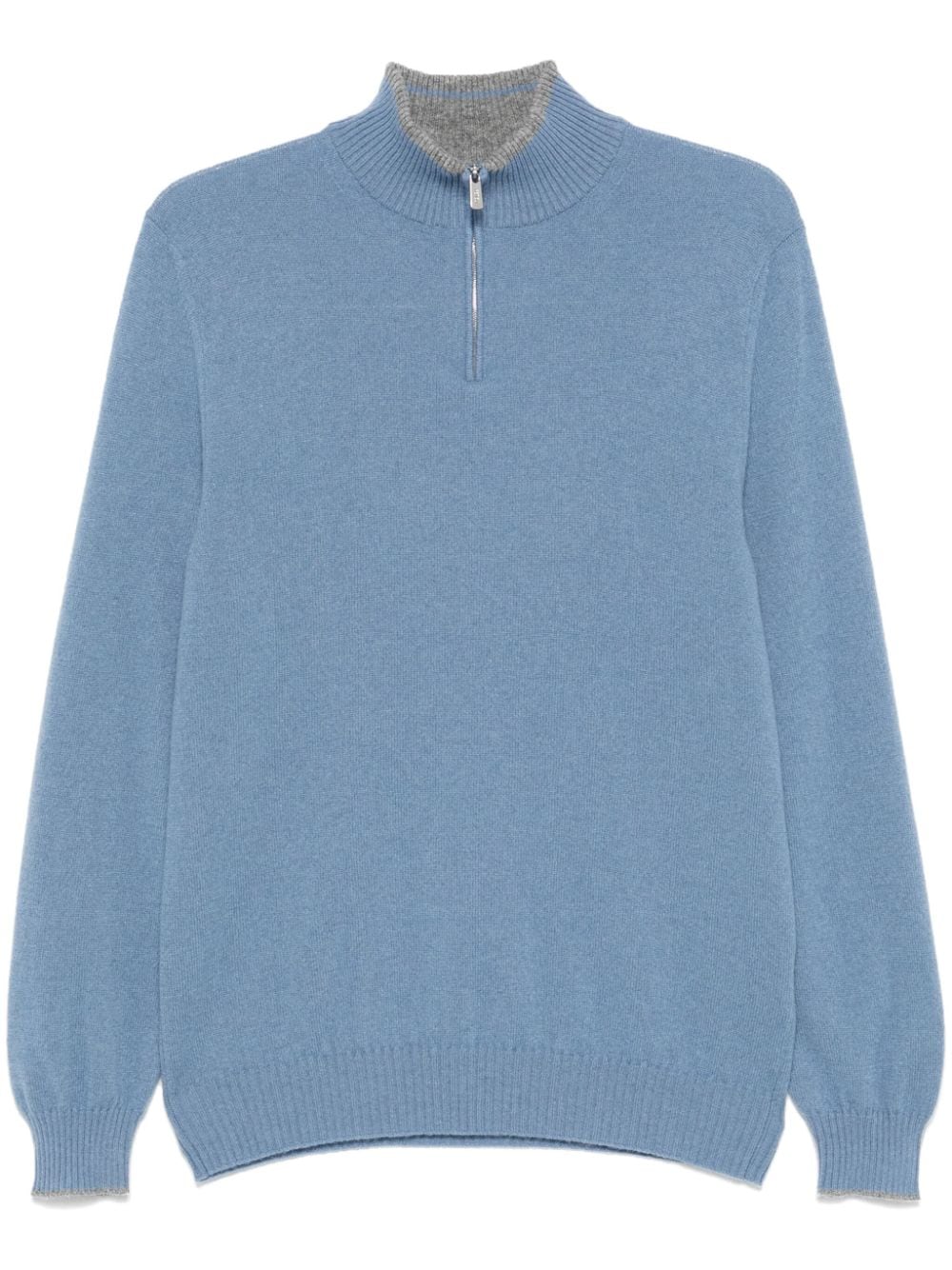 Fedeli Cashmere Cardigan — Blue