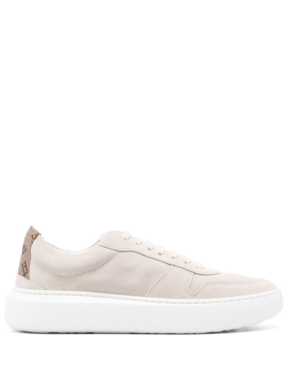 Herno Suede Lace-Up Sneaker — Beige