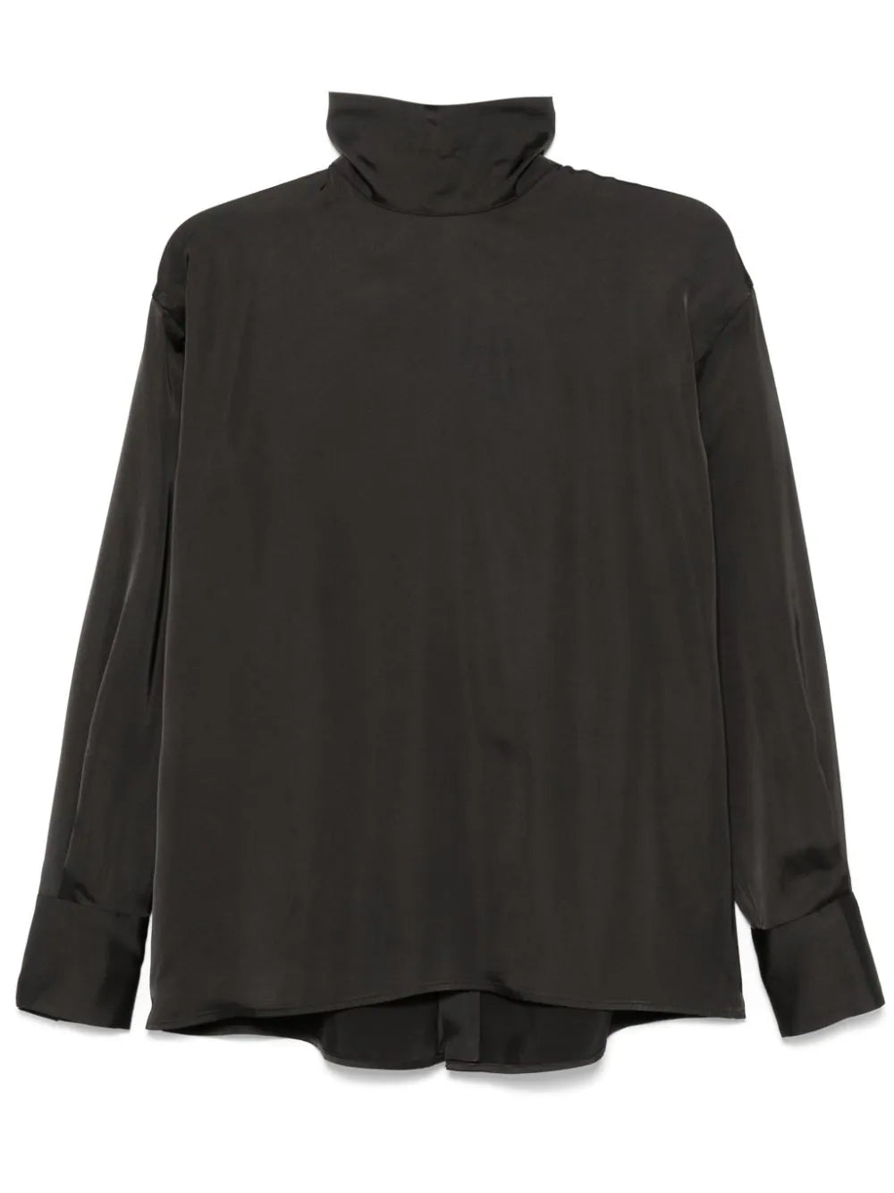 Fabiana Filippi Satin Shirt — Black