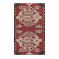 Rustic Red Medallion Accent Rug