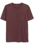 Stefano Ricci Logo-Embroidered Virgin Wool T-Shirt — Burgundy