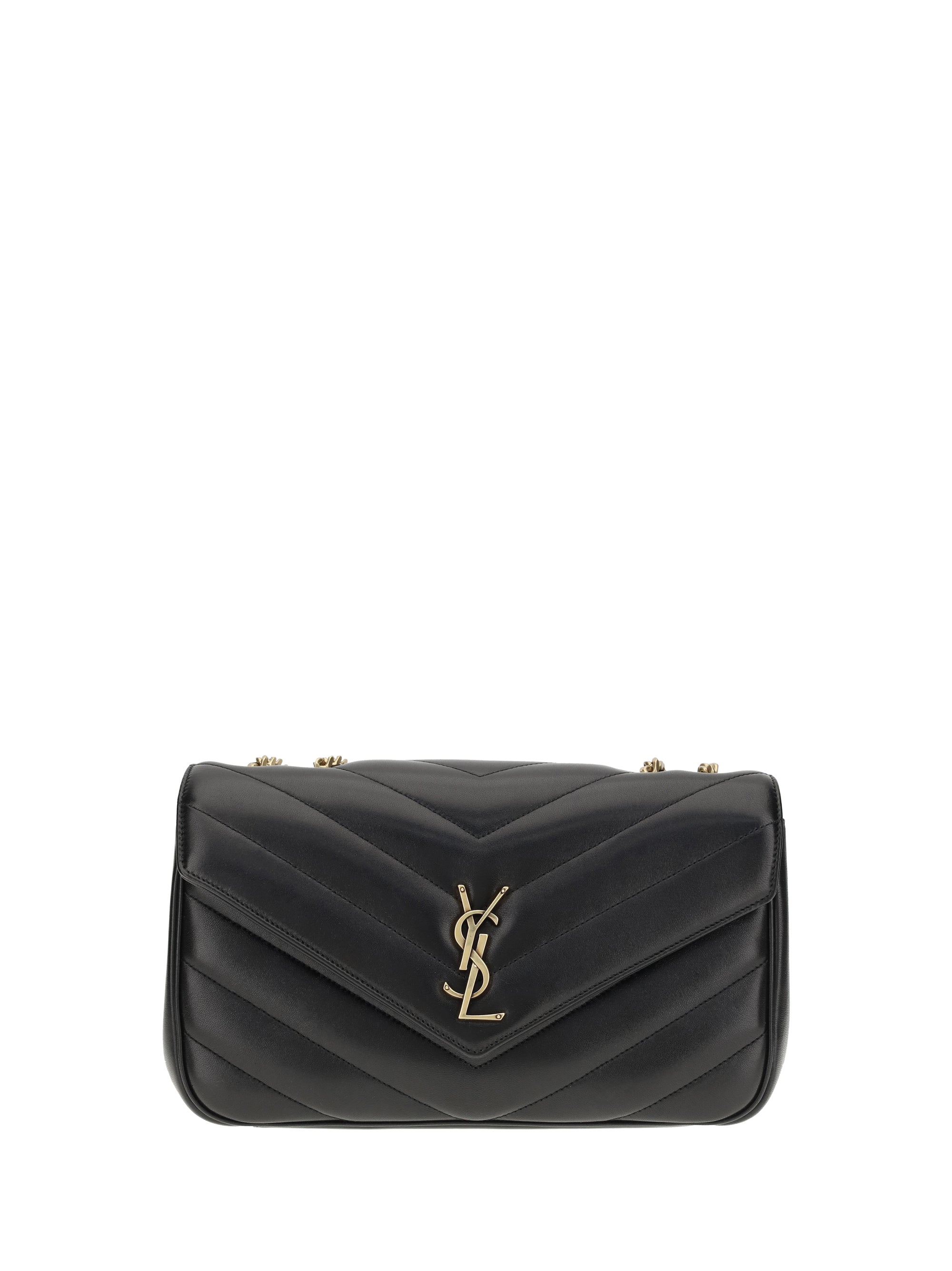 Saint Laurent Loulou Shoulder Bag — Black