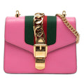 Mini Calfskin Web Sylvie Chain Crossbody