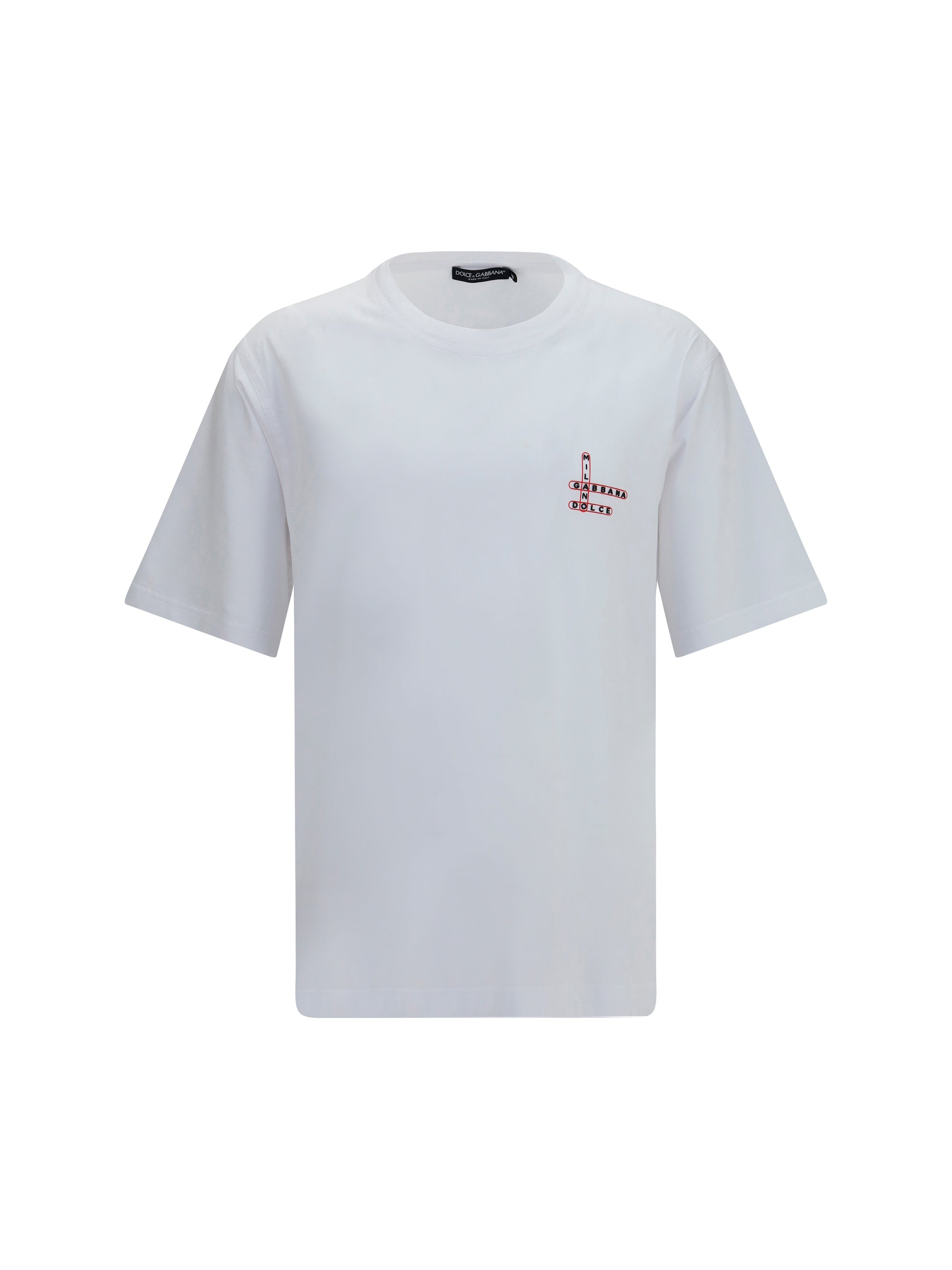 Dolce & Gabbana Cotton with Logo Print T-Shirt — White