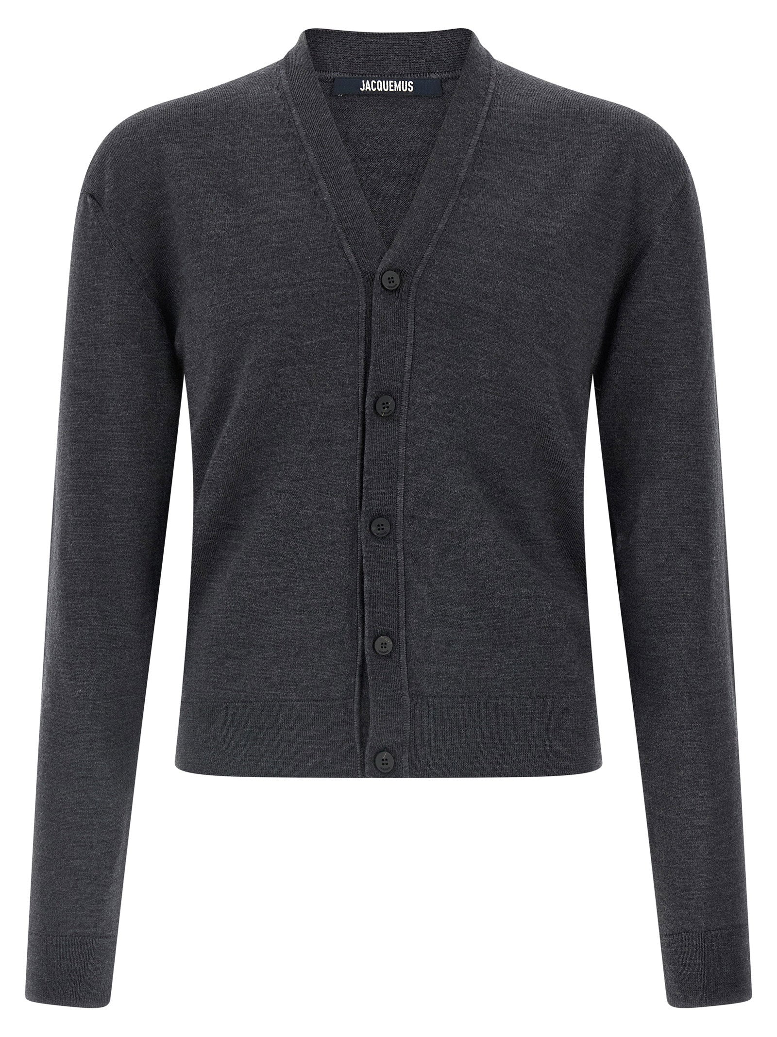 Jacquemus Merino Wool Cardigan — Gray