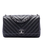 Medium Chevron Lambskin Surpique Flap