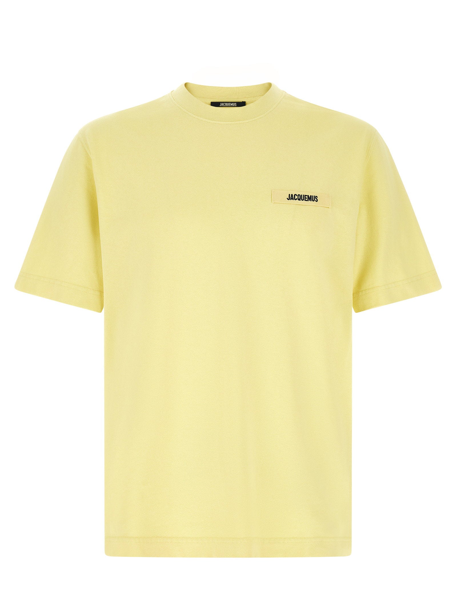 Jacquemus Grosgrain Logo Patch T-shirt — yellow
