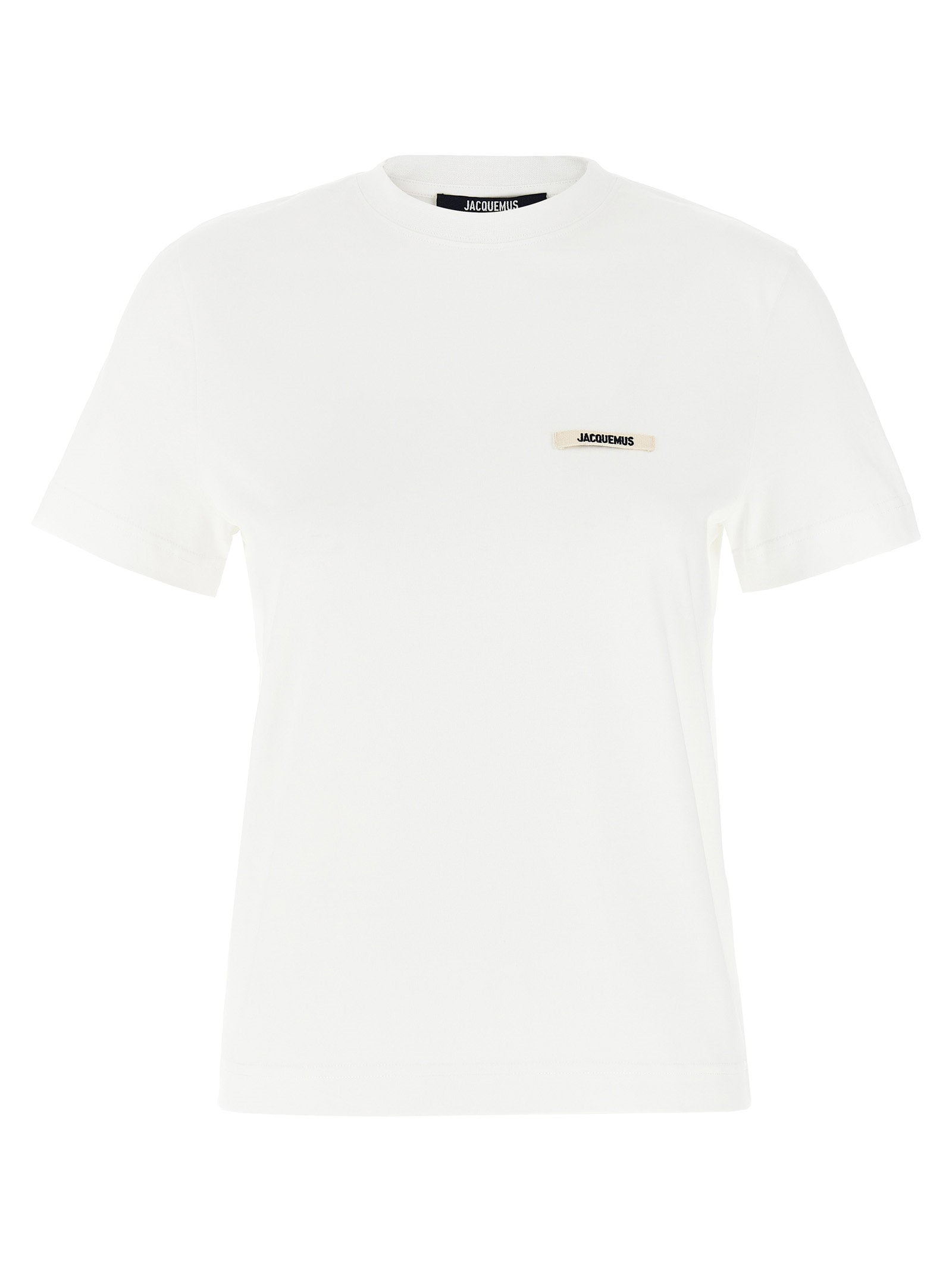Jacquemus Logo-Patch Cotton Jersey T-Shirt — White