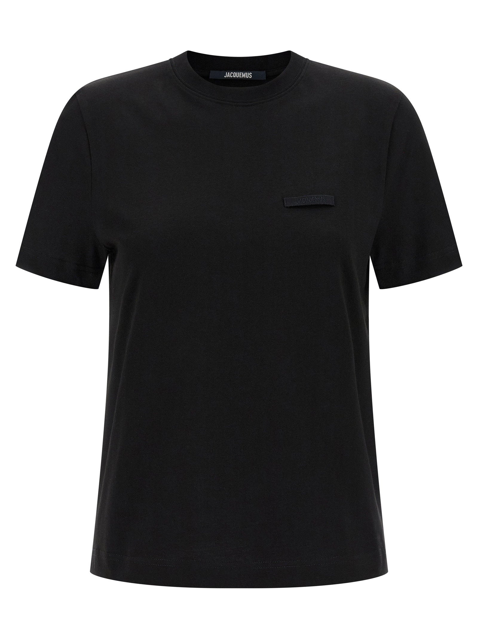 Jacquemus Logo-Patch Cotton Jersey T-shirt — Black