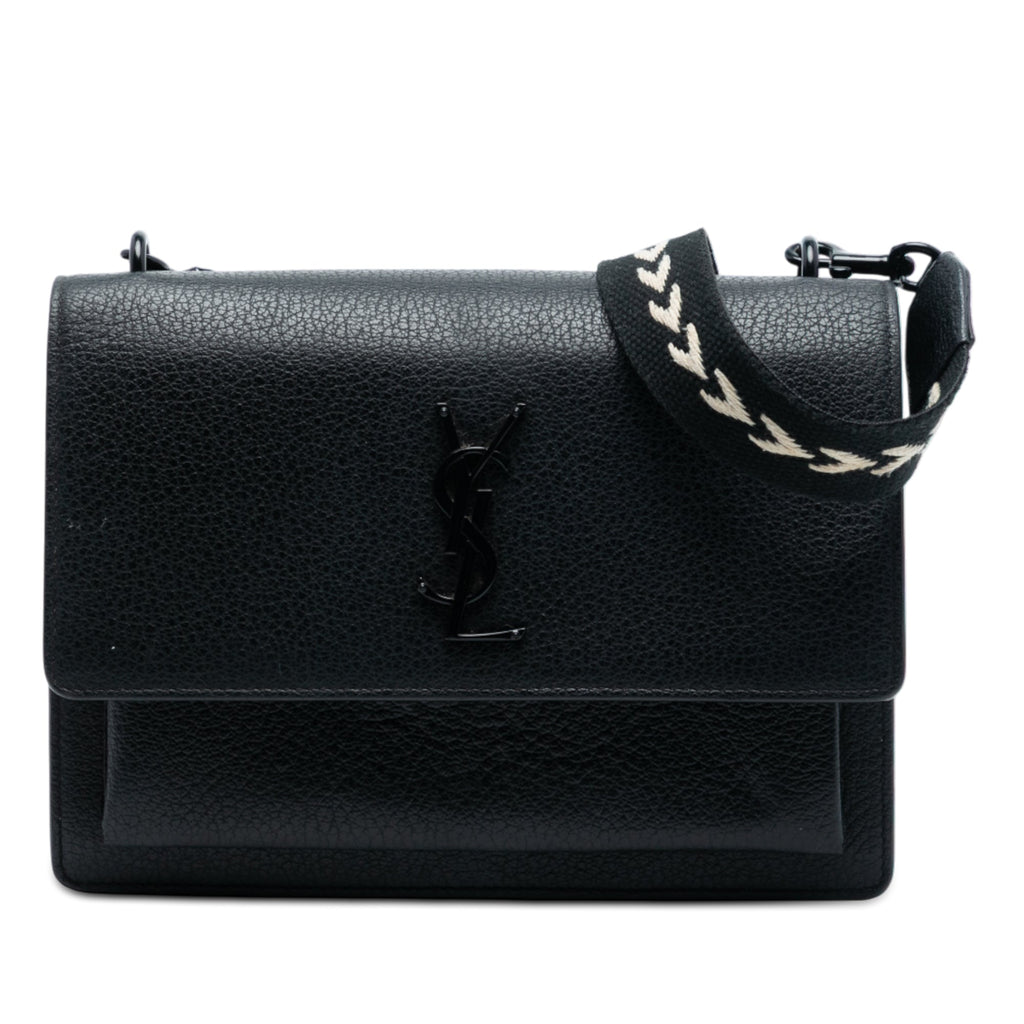 Medium Grained Calfskin Guitar Strap Monogram Sunset Crossbody