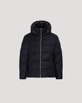 Yves Salomon Loro Piana Wool-Silk with Mink Trim Down Jacket — Black