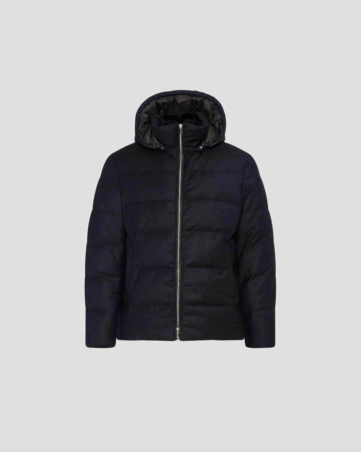 Yves Salomon Loro Piana Wool-Silk with Mink Trim Down Jacket — Black