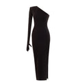 Long Sleeve One Glove Dress With A Cut