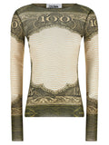 Jean Paul Gaultier Green Cartouche Blouse — cream