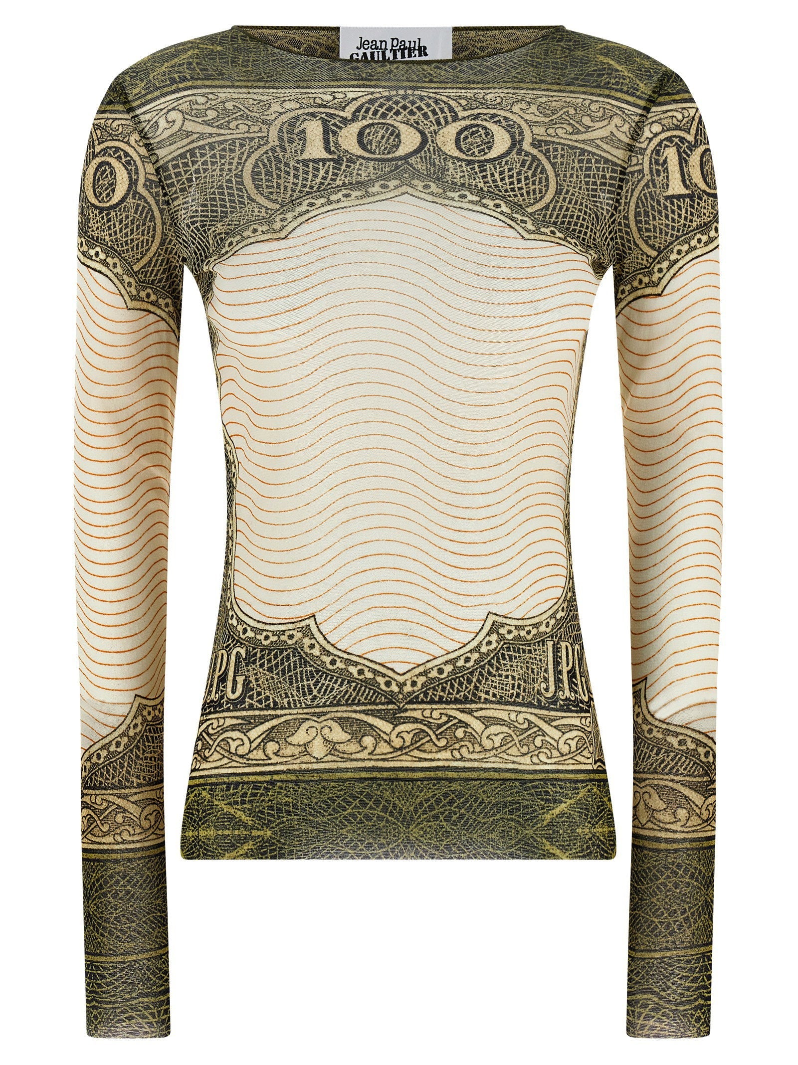 Jean Paul Gaultier Green Cartouche Blouse — cream