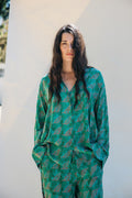 Open Back Boyfriend Shirt - Palm