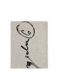 MM6 Maison Margiela Signature Knitted Wool Scarf — Gray