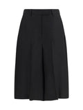 Lardini Pleated Twill Bermuda Shorts — Black