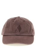 The Attico Tone-on-Tone Logo Canvas Baseball Cap — taupe