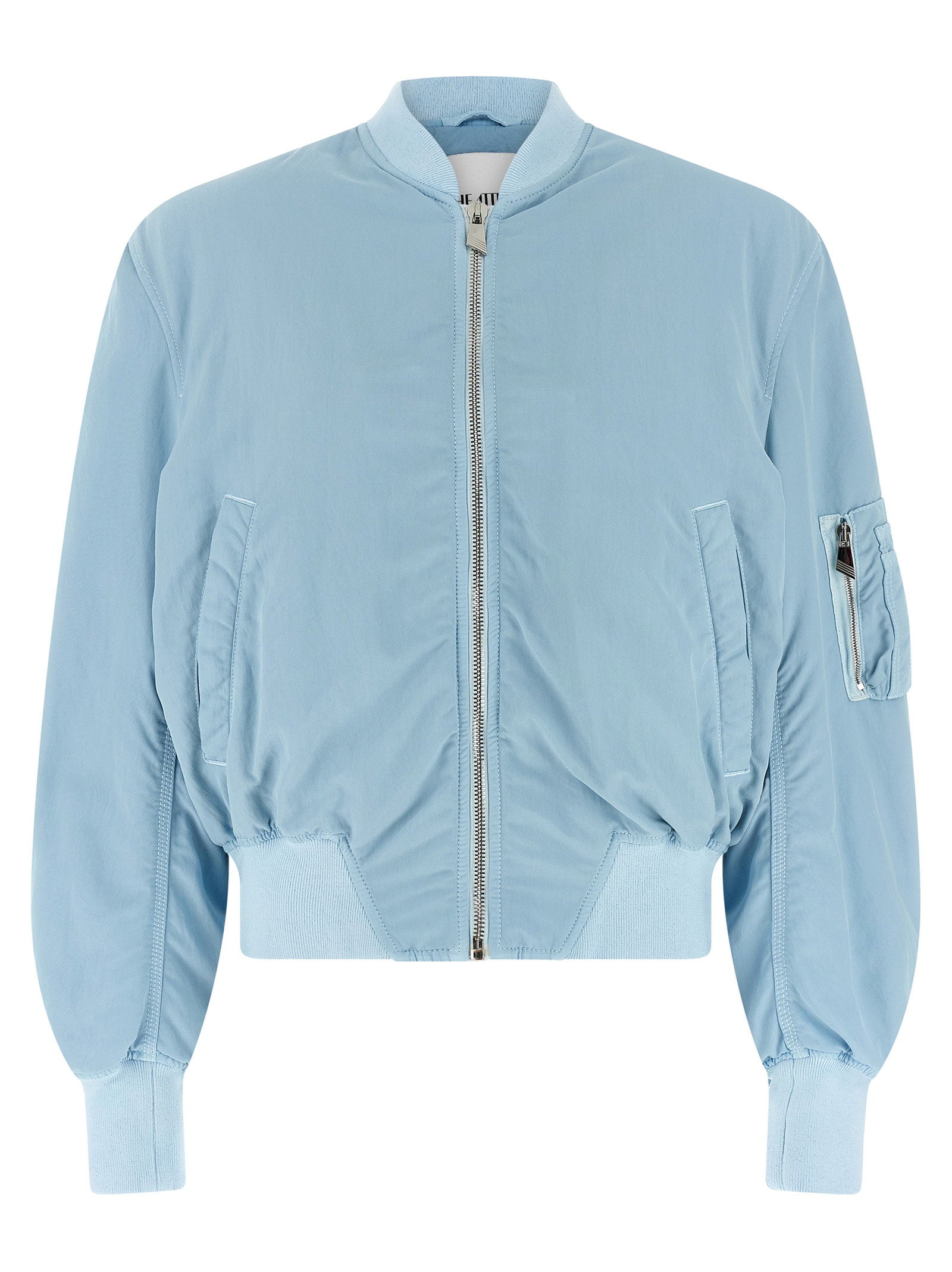 The Attico Anja Bomber Jacket — Light Blue