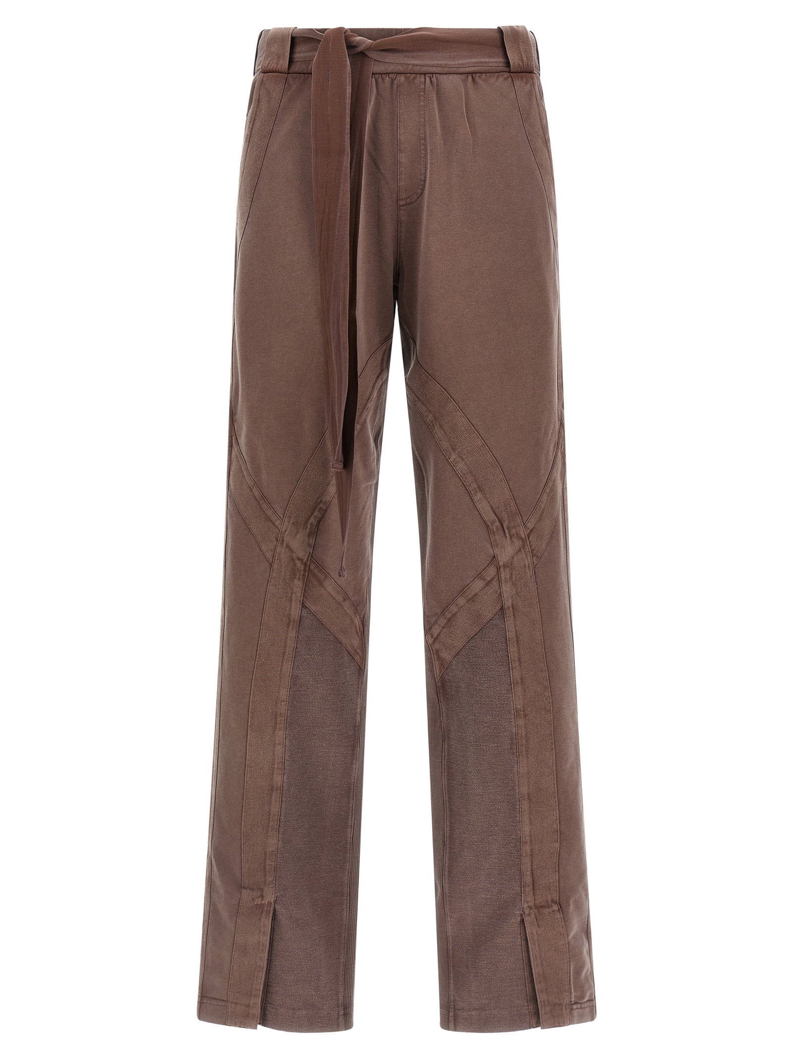 The Attico Front Split Trousers — Taupe