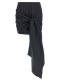 The Attico Bow Skirt — Black