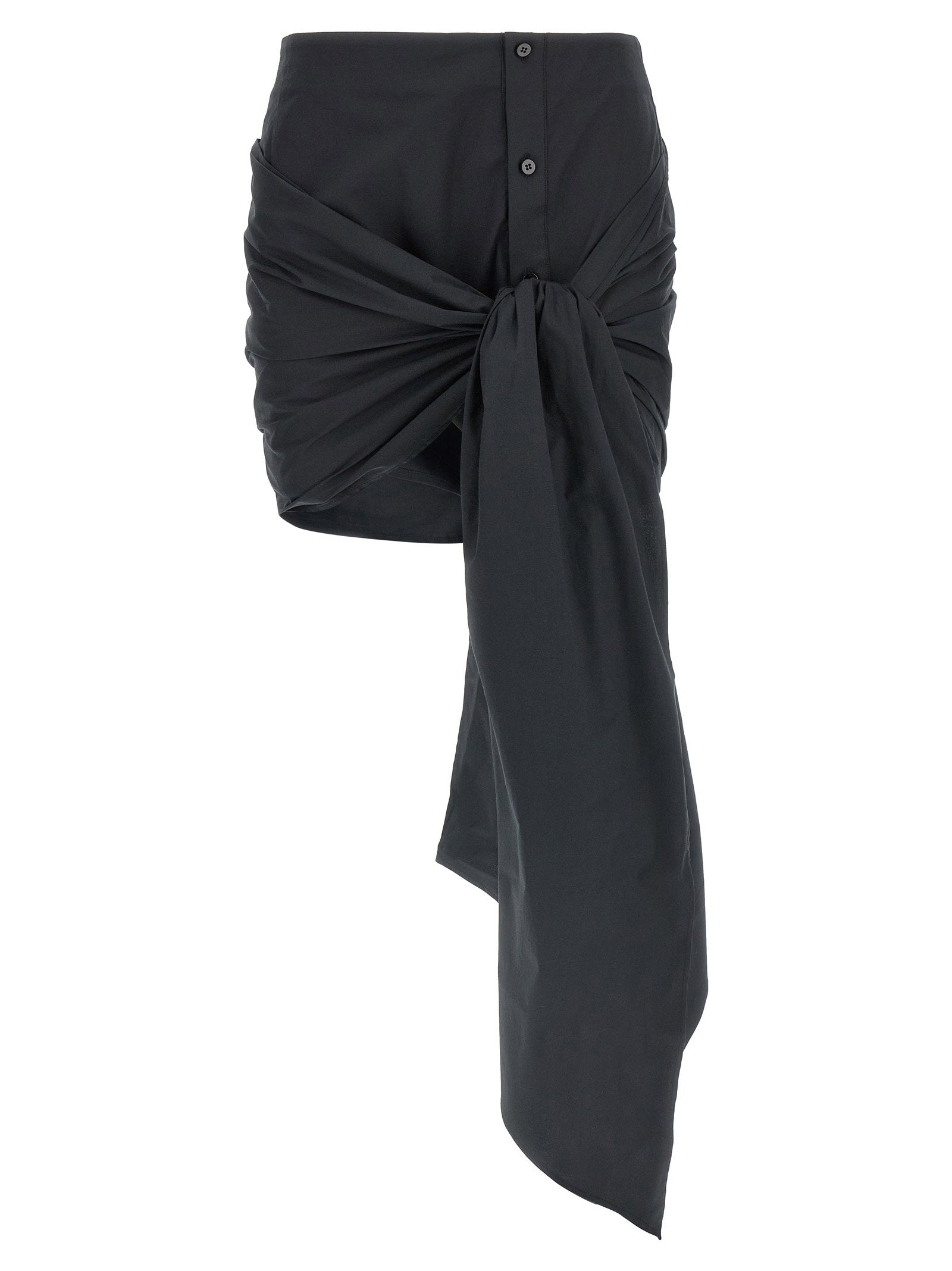 The Attico Bow Skirt — Black