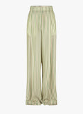 Dries Van Noten Striped Cupro Trousers — Green