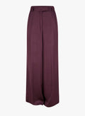 Dries Van Noten Viscose Satin Trousers — Purple