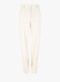 Dries Van Noten Striped Cotton and Paper Yarn Trousers — Beige