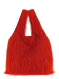 Dries Van Noten Fringed Tote Bag — Red