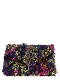 Dries Van Noten Multicolored Sequin-Embellished Clutch — Black