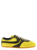 Dries Van Noten Suede Colorblock Sneaker — Yellow