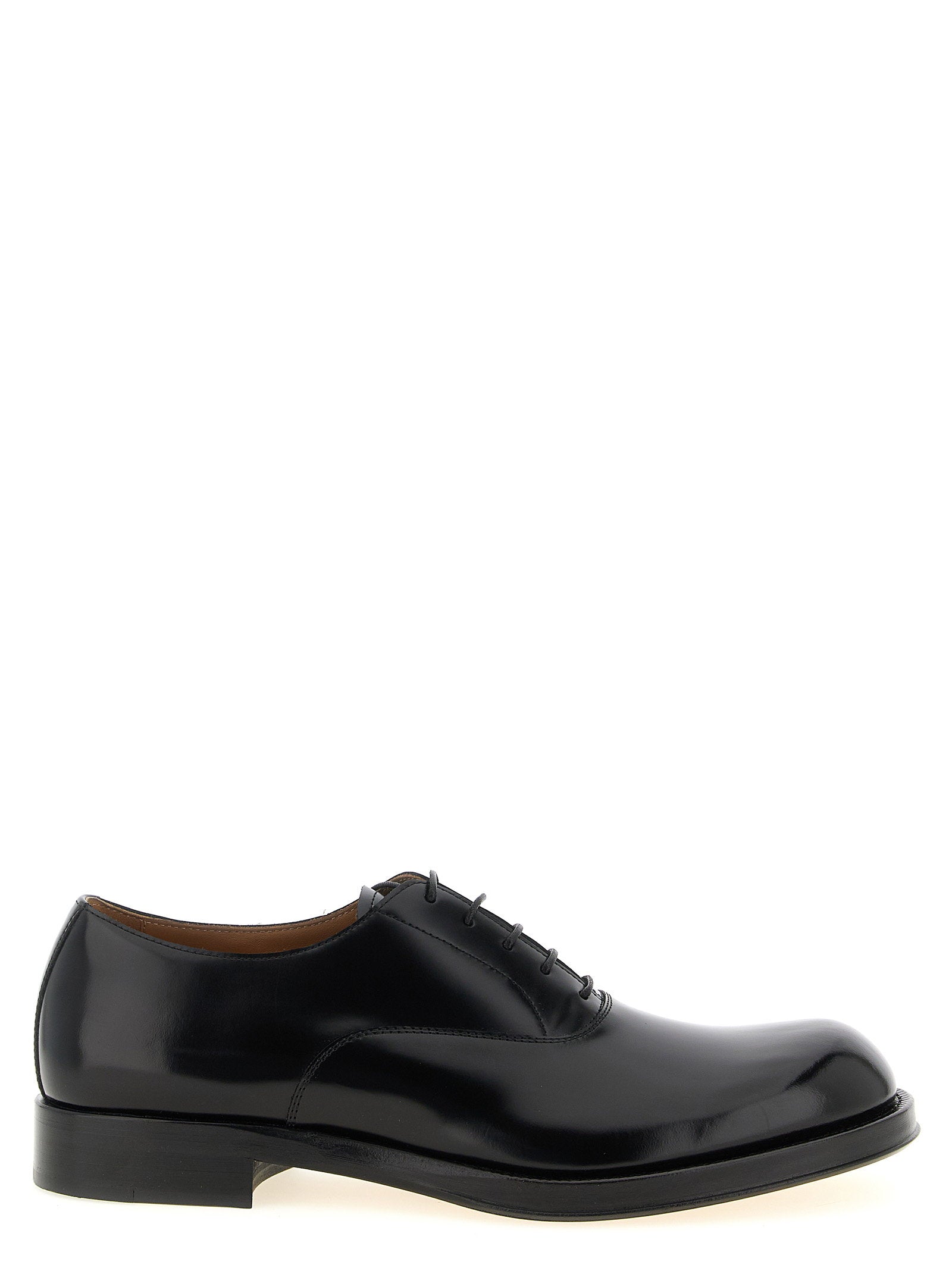 Dries Van Noten Leather Lace-Up Derby — Black
