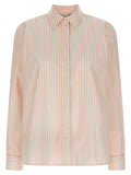 Max Mara Striped Cotton Poplin Shirt — Pink