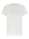 Max Mara Tone-on-Tone Embroidered Logo T-shirt — White
