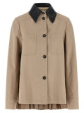 Sportmax Waterproof Cotton Gabardine Overshirt — Beige