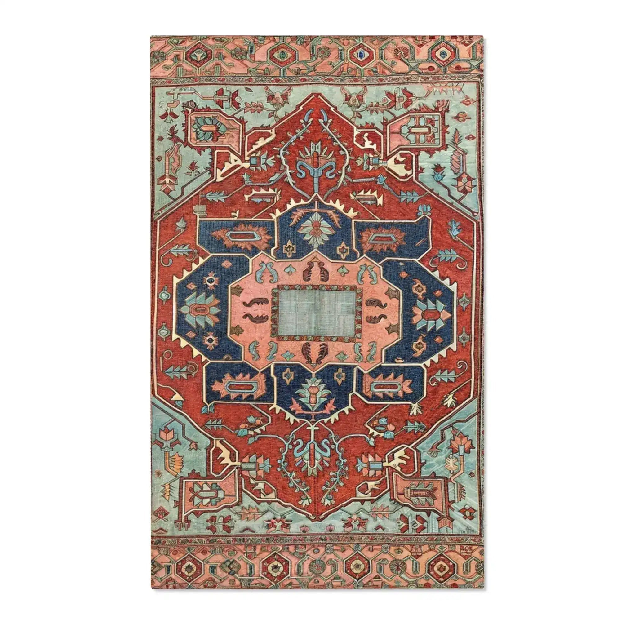 Bold Persian Medallion Accent Rug
