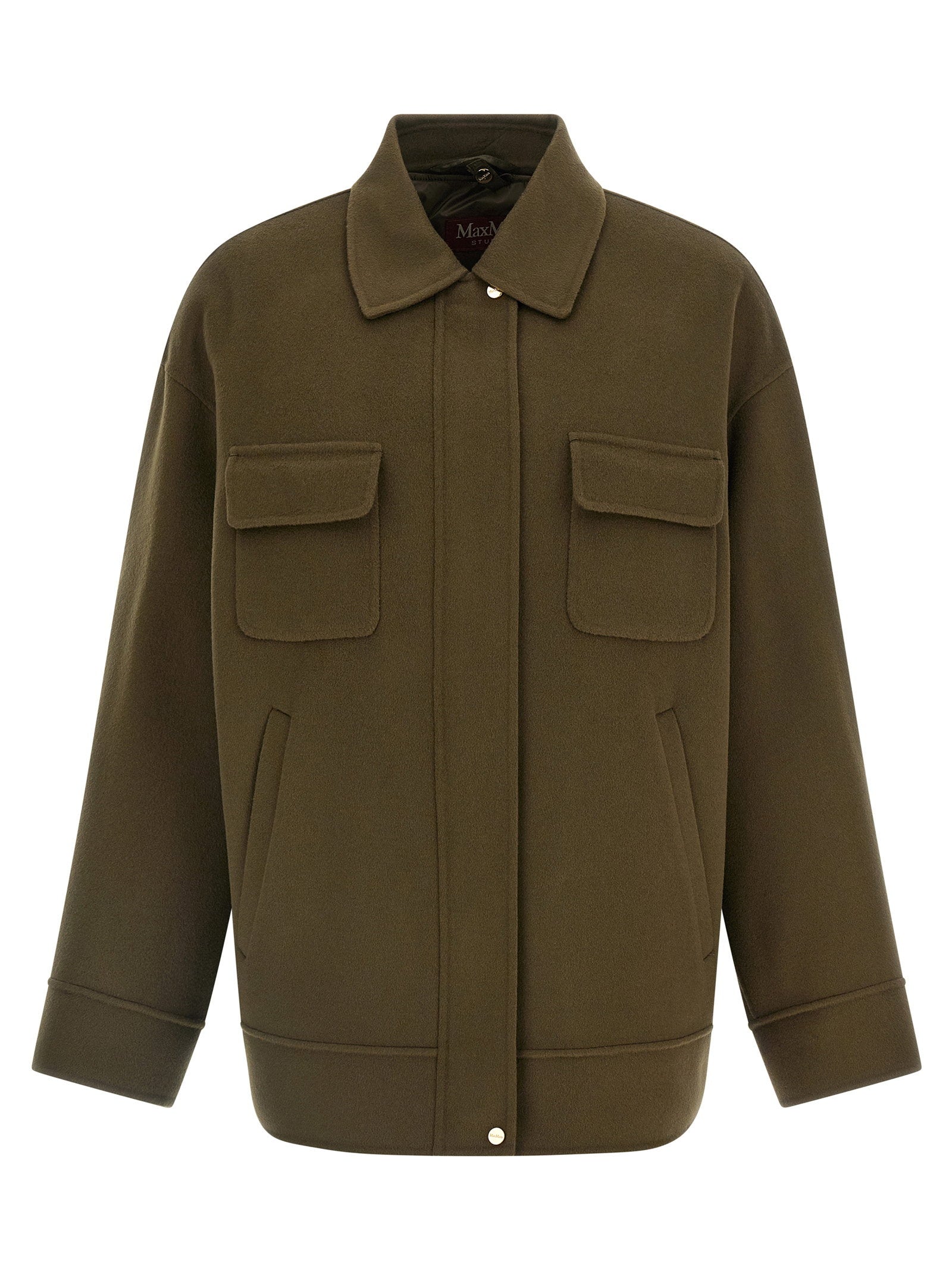 Max Mara Studio Mstdisco Coat — Olive