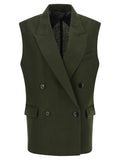 Max Mara Studio Vest — Olive