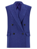 Max Mara Studio Mstaia Vest — Blue