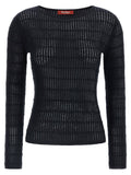 Max Mara Studio Flat-Ribbed Wool and Silk Sweater — Black
