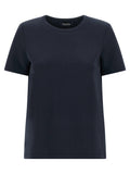 Max Mara 'S Cotton Blend Scuba Jersey T-shirt — Navy