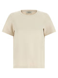 Max Mara 'S Cotton-Blend Scuba Jersey T-Shirt — Cream