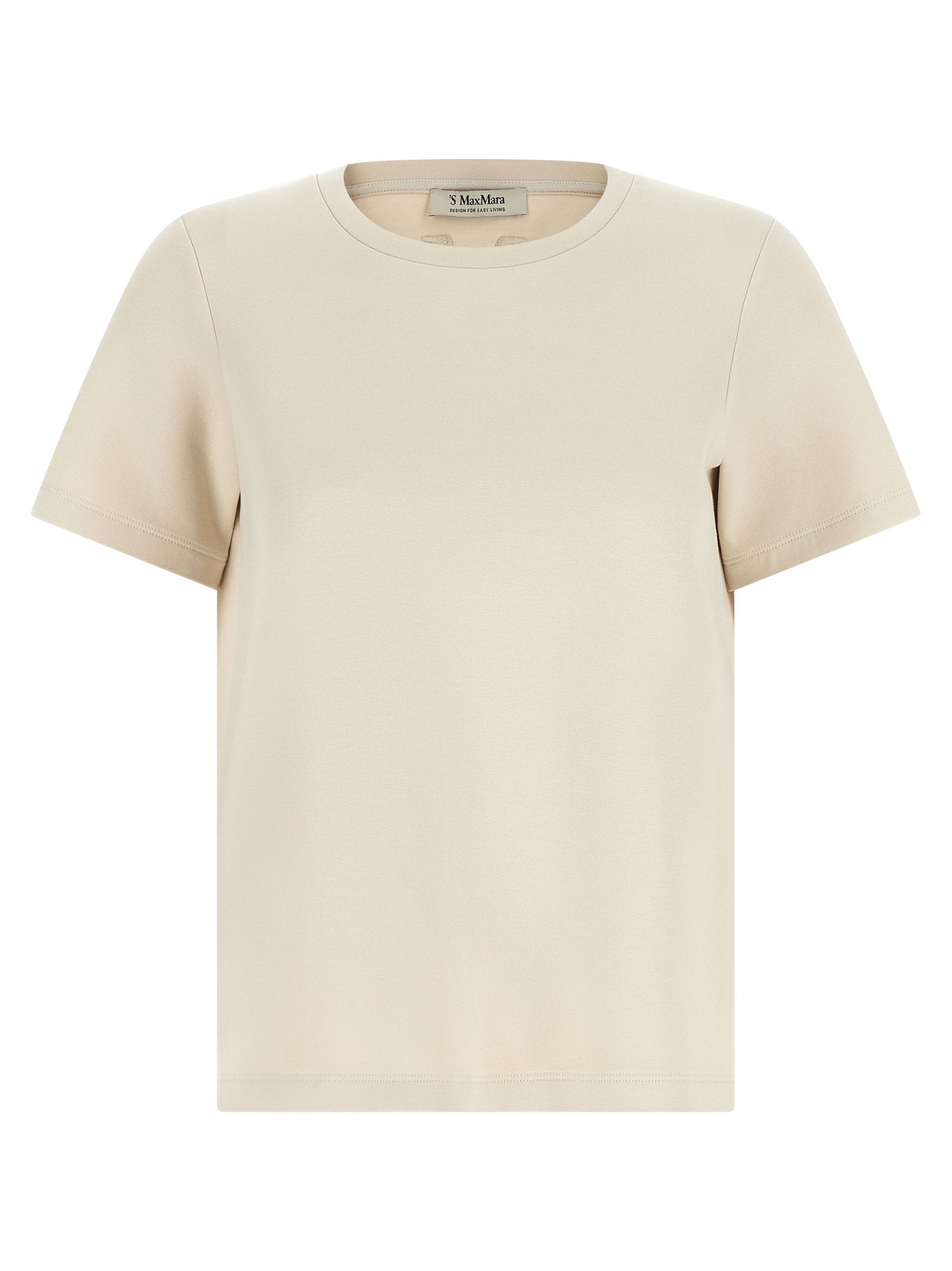 Max Mara 'S Cotton-Blend Scuba Jersey T-Shirt — Cream