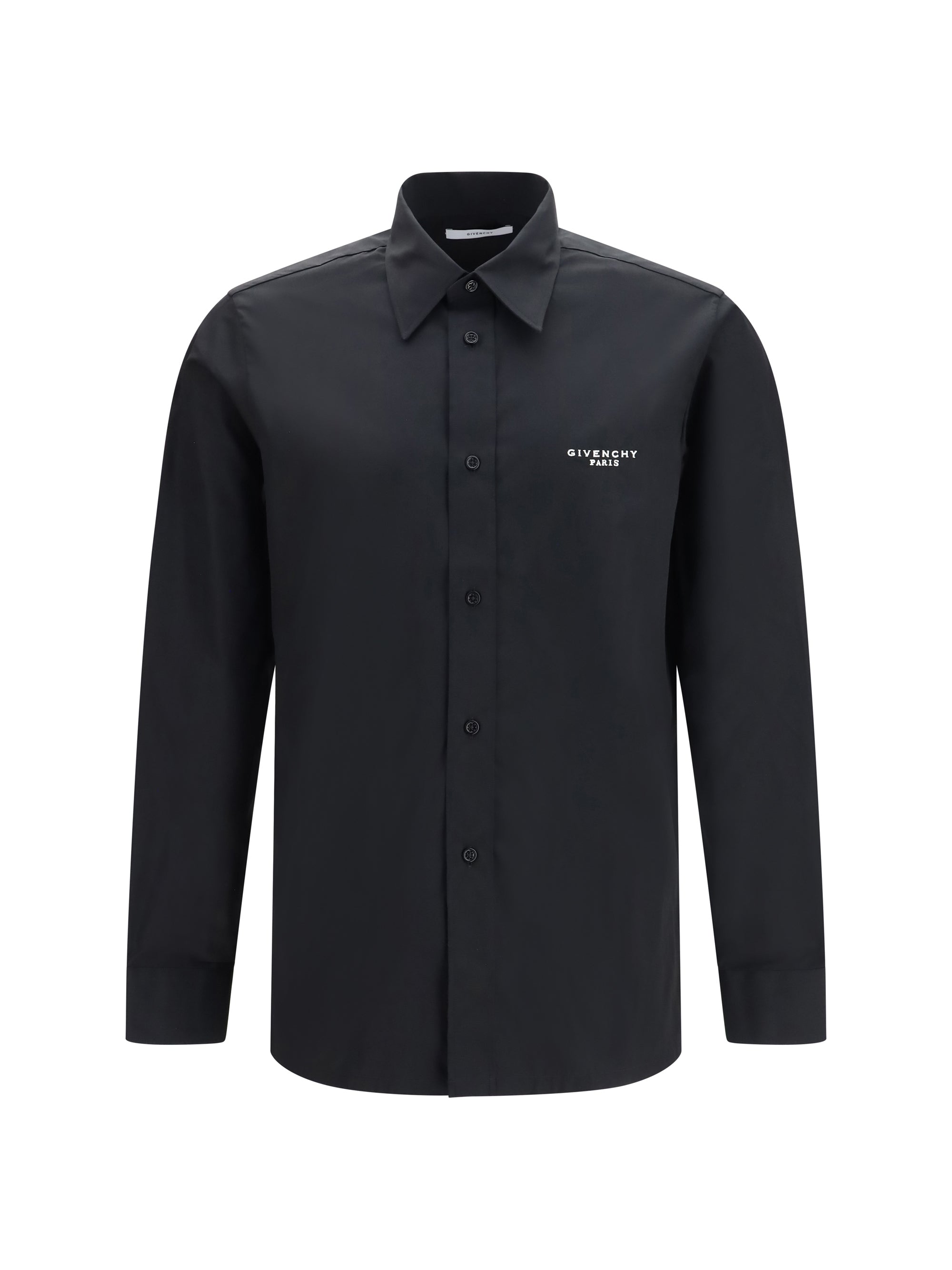 Givenchy Embroidered Poplin Shirt — Black
