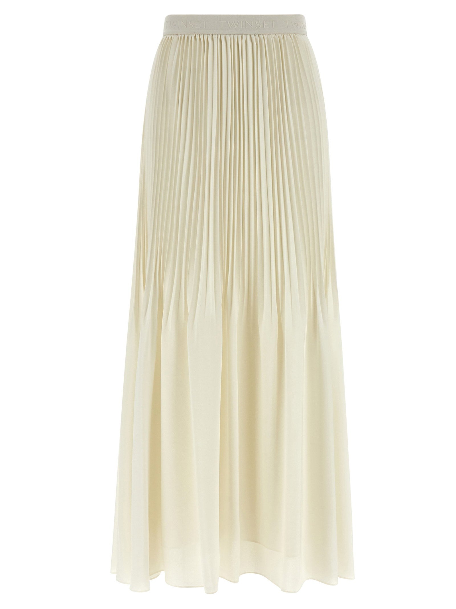 Twin Set Pleated Skirt — Cream