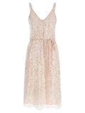 Twin Set Sequin Lace Dress — Blush